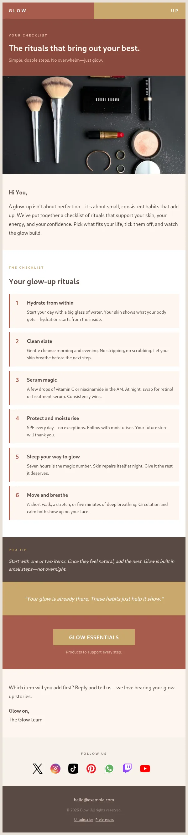 Preview of beauty-your-glow-up-checklist