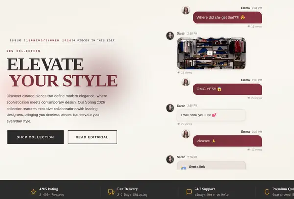 Editorial Commerce - Magazine-Style E-commerce Theme WordPress Theme Preview