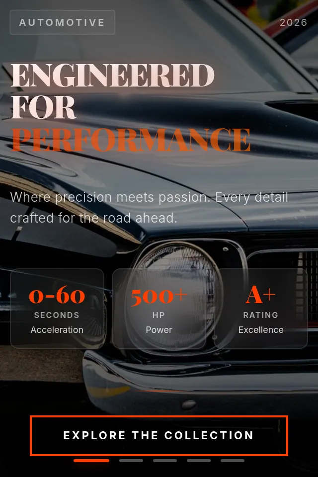 Car Showcase - Engineered for Performance
