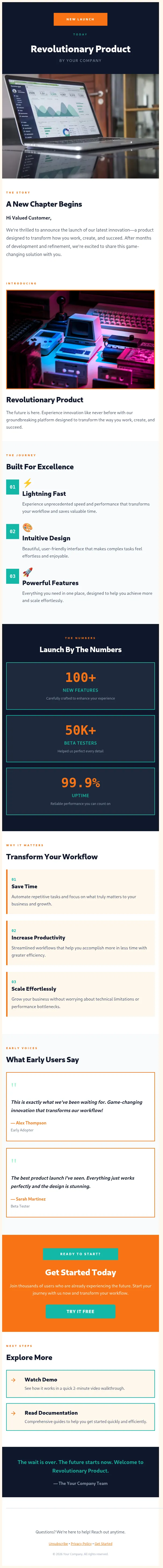 Product Launch Email