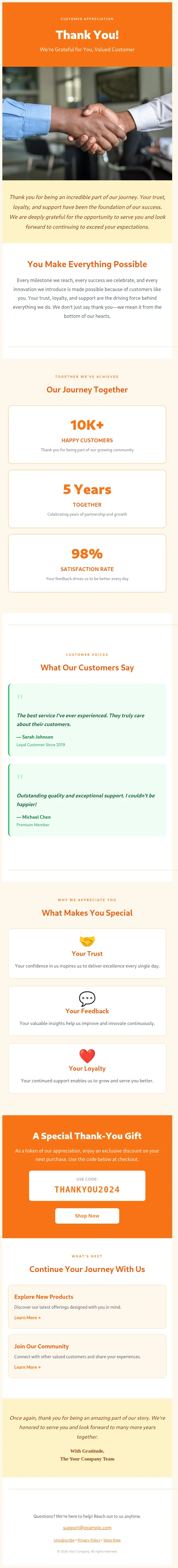 Customer Appreciation (Thank-You Edition) Email